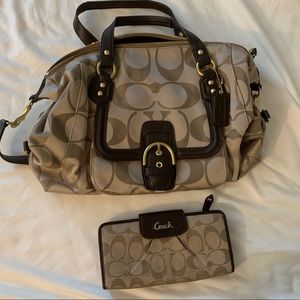 Coach purse and wallet